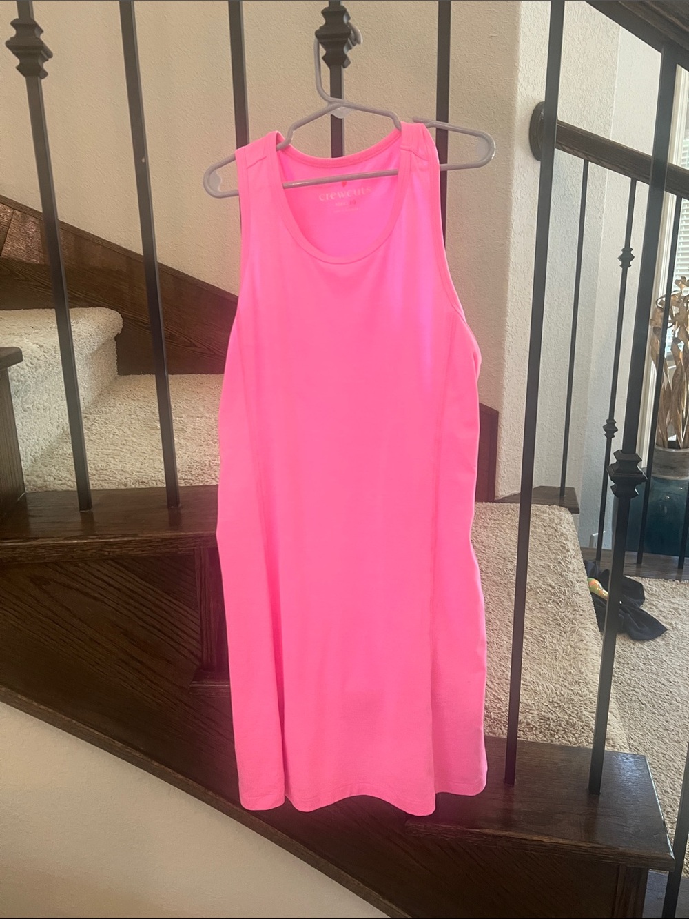 J. Crew Neon Pink Sleeveless Mini Shift Dress